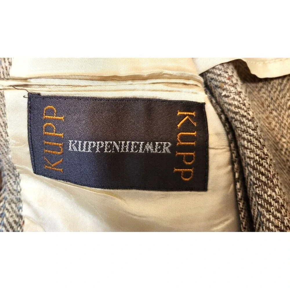 Kuppenheimer Mens Vintage Tweed Herringbone Wool Blazer Sports Jacket